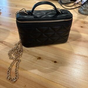 Target Black Quilted Mini Bag with Gold Chain